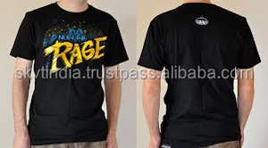 Impression numérique personnalisée col en V coton T-Shirt grande taille décontracté à manches courtes noir avec la conception vierge - Product Image 4