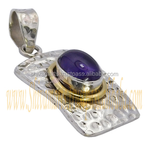 Bijoux élégants Pendentif en pierres précieuses améthyste en argent sterling 925 Bijoux fins Pendentifs et breloques Fournisseur de bijoux - Product Image 2