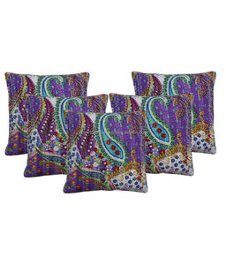 Mix Wohesale Lot fait à la main Paisley Kantha housse de coussin brodé Kantha taie d'oreiller - Product Image 1