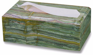 Elegante Portapañuelos de Mármol Ónix de Lujo, Decorativo para Hogar u Oficina, Diseño de Piedra Premium - Product Image 2