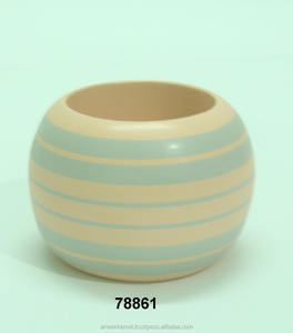 Porte-ronds de serviette en bois massif peint à la main décoratif pour table à manger fête d'anniversaire mariage événements et tous les jours - Product Image 1