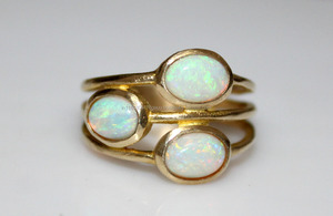 Top Selling Genuine Mohave Blue <b>Opal</b> Gemstone 925 Solid Sterling Silver Dainty Promise Boho <b>Ring</b> for Women and <b>Man</b> - Product Image 3