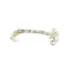 Shri Ashapura Jewels Thinnest Chain <b>Beads</b> Labradorite 925 Sterling <b>Silver</b> Classic Unisex Women's Wedding Party <b>Bracelet</b> - Product Image 2