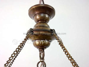 Lámpara de Pared Decorativa Zahereen BR381 Estilo Egipcio Marroquí con 5 Pantallas de Latón con Cuentas, Ahorro de Energía, Color Oro Antiguo - Product Image 4