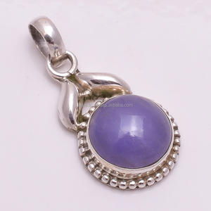 Pendentif en argent sterling 925 avec pierres précieuses personnalisées, bijoux en argent avec pierres précieuses naturelles BlueZade, exportateur de bijoux en pierres précieuses en argent fait à la main - Product Image 1