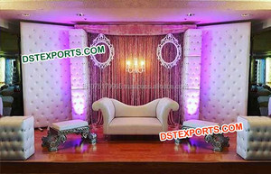 Los últimos fondos y muebles de cristal de cuero, marcos de fondo de cuero ajustados de cristal blanco, paneles de cuero de boda de aspecto moderno - Product Image 6