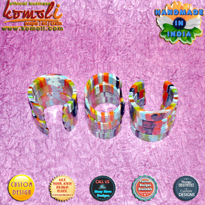 Pulseras y brazaletes de resina acrílica, varios colores, mezcla caliente - Product Image 5