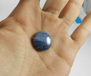 19mm cabujón redondo Natural Dumortierite Jasper 17,1 Cts azul piedra preciosa suelta 100% Natural 100% hecho a mano - Product Image 3