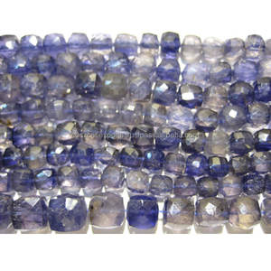 Boîte Iolite de pierres précieuses à facettes 7mm, perles à facettes, vente en gros, pièces - Product Image 1