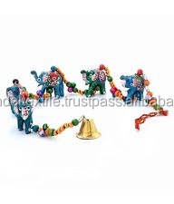 Adorno de Pared Artesanal de Elefante Rajastaní, Decoración de Pared Colorida, Par de Adornos Colgantes de Pared, Latkan, Adorno Móvil Étnico, Venta al por Mayor - Product Image 2