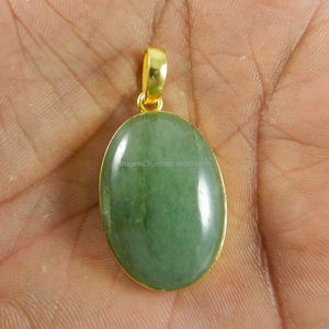 Colgante con Bisel de Piedra Preciosa Aguamarina, Chapado en Oro de 18k, Joyería Clásica para Niños, Aleación para Fabricación de Joyería de Plata IG2829 - Product Image 3