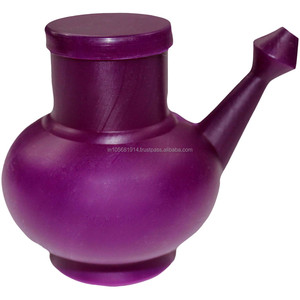 Pot Neti en plastique vierge pour le nettoyage nasal, blanc et violet, taille standard - Product Image 5