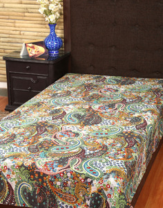 Colcha india de algodón hecha a mano Paisley Kantha Throw Paisley Kantha Edredón - Product Image 1