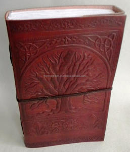 Cahier en cuir arbre de vie gaufré à la main taille B5 Journal à couverture rigide avec fermeture à fil pour un usage professionnel personnel - Product Image 1