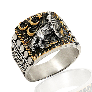 Nhẫn Nam Hình Sói Ba Khúc Xương Bằng Bạc Thật 925, Nhẫn Bán Chạy Chính Hãng, Mẫu Cổ Điển, Màu Bạc, Trang Sức Nam - Product Image 1