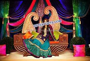 Conjunto de escenario de boda de la India real, Panel de fibra para boda, hermoso telón de fondo para escenario - Product Image 3