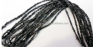 Natural Black Diamond Polished Uncut Loose Beads <b>Stone</b> Made in India - Product Image 3