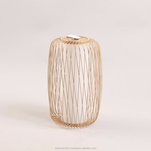 Vela redonda de bambú natural, farol decorativo colgante de pie, hecho en Vietnam para decoración del hogar, otros portavelas y tarros - Product Image 1