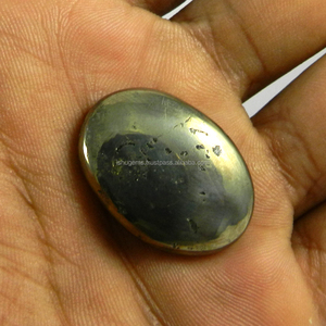 Natural Fools Gold Pyrite 20x29mm Cabochon de corte ovalado 9,90 Gms Piedras sueltas para joyería IG1211 - Product Image 3