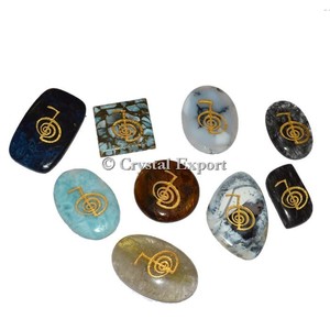 Pendentifs ovales Reiki dorés : Pendentifs Reiki en gros - Product Image 2