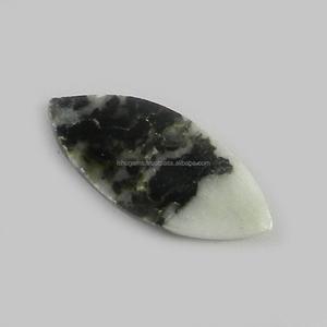 Jaspe cebra natural, calidad AA, 9x21 mm, corte marquesa, cabujón blanco y negro, 1.28 g, piedras sueltas para la fabricación de joyas IG0119 - Product Image 2