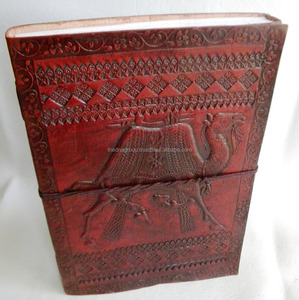 สมุดไดอารี่วารสารหนังขนาด B5สไตล์วินเทจทำด้วยมือพร้อมสลักเกลียวดีไซน์อูฐสลักด้วยมือสำหรับใช้เขียนประจำวัน - Product Image 1