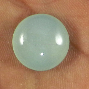 Calcédonie Aqua naturelle, Cabochon rond de 14mm, pierre précieuse ample, 1.93 gms, IG0472 - Product Image 1