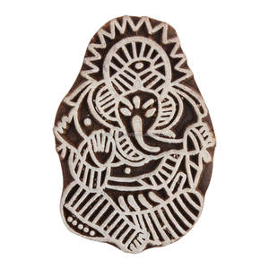 Bloques de Impresión textil de madera hechos a mano con forma de Ganesh, arte decorativo, venta al por mayor, bloques de madera para niños - Product Image 1