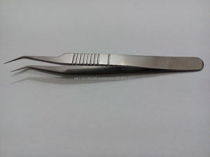 Pince à épiler d'extension de cils professionnelle de haute qualité longue pointe inclinée 45 degrés marque privée fournitures de cils durables caractéristiques - Product Image 2