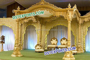 Conjunto de mandril de madera de teca para boda india, conjunto de mandril de madera de teca de último diseño para Vivah - Product Image 6