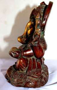 Estatua de bronce de Ganesha, diosa india, elefante, SCrown, Taj, Ganesha, diosa india, Ganesha, Idol, deidad de elefante turquesa, arte étnico - Product Image 5