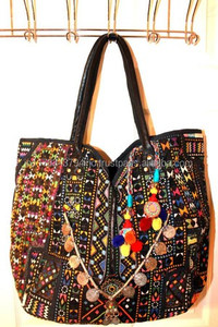 Handmade Designer Unique Ethnic Vintage <b>Indian</b> Multi Color Tribal Gypsy Tote <b>Bag</b> Shopping <b>Bag</b> for Women - Product Image 2
