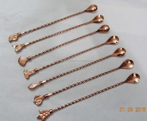 Njo ช้อนสแตนเลสชุบทองแดง30ซม. แบบพรีเมี่ยมเป็นมิตรกับสิ่งแวดล้อมสำหรับช้อนคนเครื่องดื่มที่ผ่านการรับรอง - Product Image 6