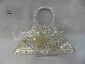 Satin <b>Clutch</b> Bag with Flower Embellishment for Evening Party Lowellcraft From Delhi - Product Image 5