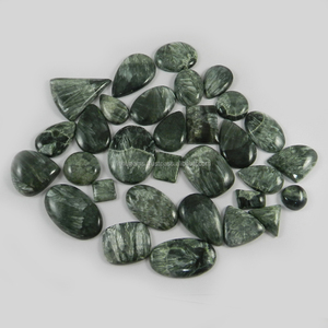 100 Gms ธรรมชาติ Seraphinite แจสเปอร์ฟรีฟอร์ม Cabochon ที่สวยงาม31ชิ้น,อัญมณีสำหรับนักออกแบบเครื่องประดับ IG0172 - Product Image 4