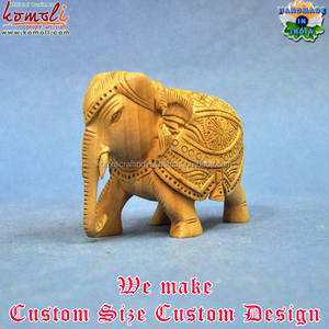 Indian Hand Carved Wooden Elephant Unique <b>Wedding</b> Favor, Handmade Souvenir & Decorative <b>Keepsake</b> for Guests and Home Decor - Product Image 3