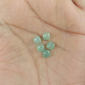 5 Pcs Natural de piedras preciosas Aventurina verde 5X5mm cojín cabujón 5,3 Cts de piedras preciosas sueltas IG3864 - Product Image 1