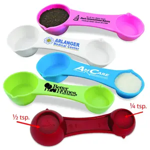 USA Made Multi-Use Measuring Spoon - measures 1/4, 1/2, 1 teaspoon plus 1 tablespoon, dishwasher safe and comes with your logo