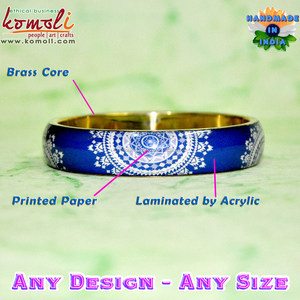 กระดาษแทรกดอกไม้พิมพ์สร้อยข้อมือลามิเนตเรซินอะคริลิคเครื่องประดับ - Product Image 3