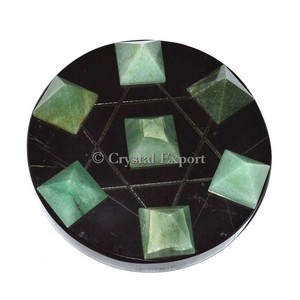 อาเกตสีดำกับชุดปิรามิด Aventurine สีเขียว - Product Image 1