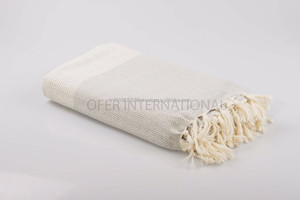 Kasikci-Manta de toalla turca, 100% algodón, pedestal, hammam, Color negro, de colección clásica - Product Image 4