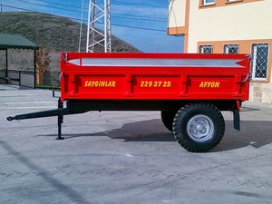 Remolque Agrícola Sayginlar con Freno Hidráulico, Remolque Volquete de un Solo Eje, Bandeja de Acero de 3.5 Toneladas, Larga Vida Útil - Product Image 3