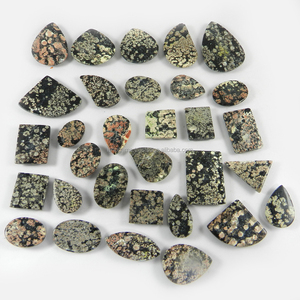 Obsidian ดอกไม้ไฟ,อัญมณีทรงหลวม Cabochon แบบ Cabochon ฟรีฟอร์ม100 Gms จำนวน31ชิ้น - Product Image 3