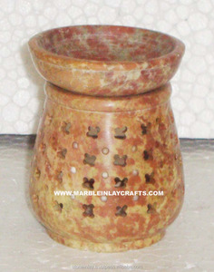 Home Decoration Aroma Oil Burner, Carved Aroma Oil Warmer - Product Image 1