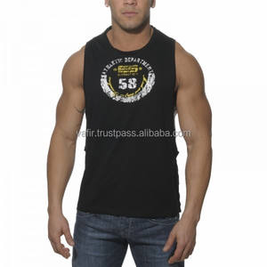 Débardeurs de gym décontractés en coton grande taille chemises de musculation respirant tricoté conception broderie impression logo couleur personnalisé - Product Image 1