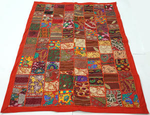 Sari Patchwork Tapisserie Fil Métallique Brodé - Product Image 2