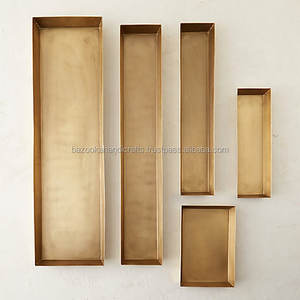 Bandeja de latón, bandeja de latón para servir, bandeja decorativa - Product Image 1