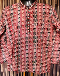 Om Imprimé Coton Gaze Kurta Hommes Sans Col Casual Yoga T-shirt Plus Size Party Wear - Product Image 2