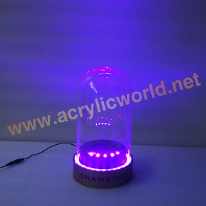 Estante de acrílico cuadrado para vino, base de exhibición iluminada para botellas con logotipo - Product Image 6