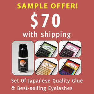 Accesorios Premium de salón OPTIMA, extensiones de pestañas de pelo sintético de colores mezclados con amplia variedad de tamaños - Product Image 2